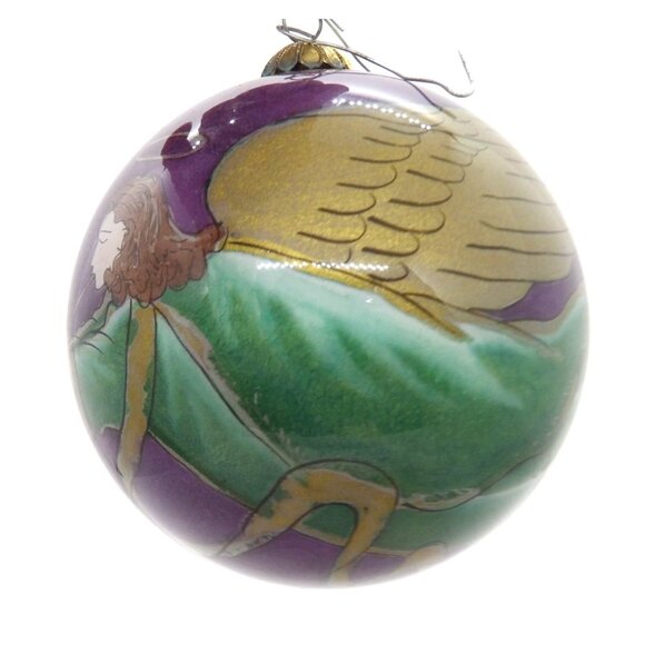 Li Bien Vintage Glass Christmas Ornaments Angles set of Two preowned - Picture 3 of 4